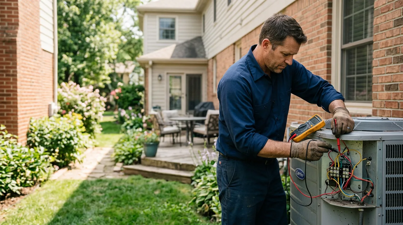 HVAC technician working near Gould City, MI